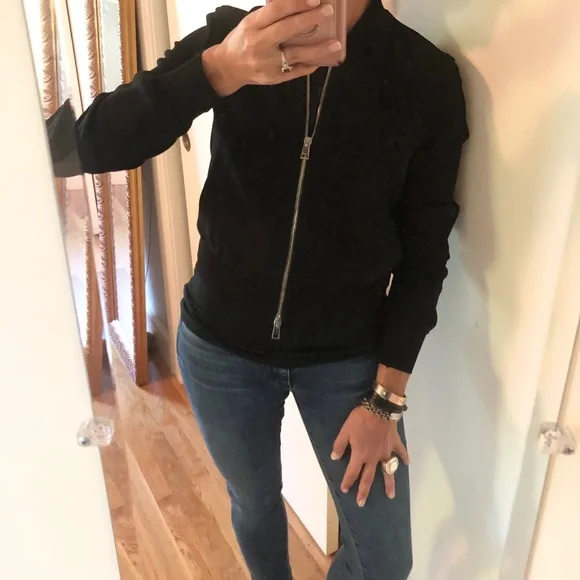 Theory Crepe Bomber Jacket - Picture 10 of 16